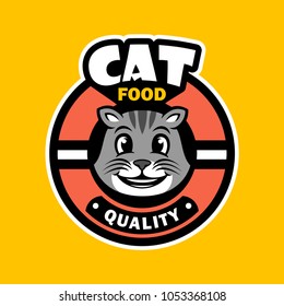 Cat food logo template