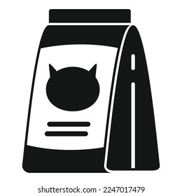 Cat food package icon simple vector. Dog feed. Animal pack