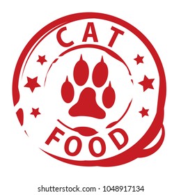 Cat Food Rubber Stamp