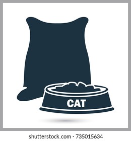 Cat food simple icon for web and mobile design