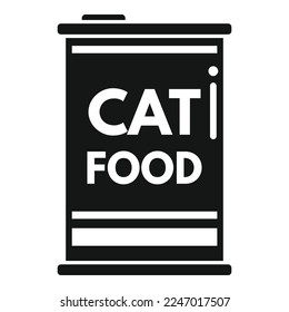 Cat food tin can icon simple vector. Pet bag. Animal pack