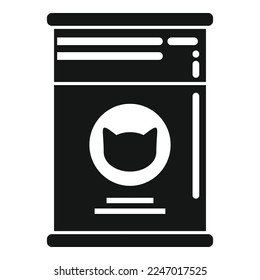 Cat food tin icon simple vector. Pet bowl. Animal package