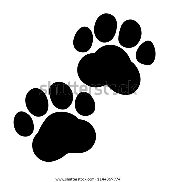 Cat Footprint Animal Footprint Stock Vector (Royalty Free) 1144869974 ...