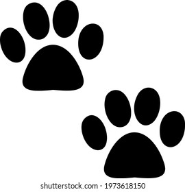 Cat footprint, cats paw. Vector image.