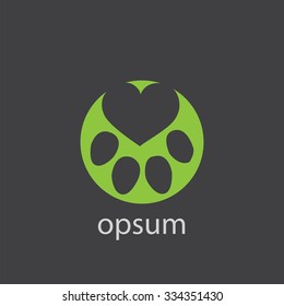 cat footprint cut identity template icon design element