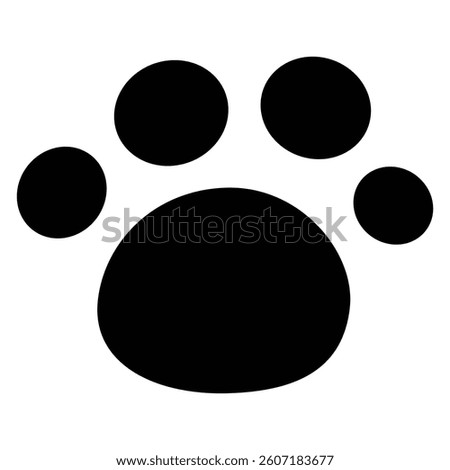 Cat footprint icon illustration, simple vector icon
