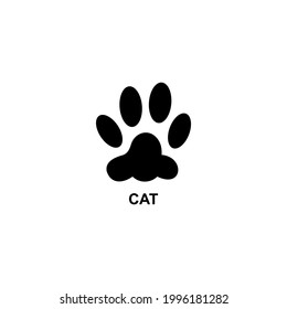 cat footprint icon vector sign symbol