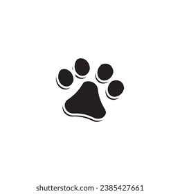 diseño de imagen de icono de huella de gato vectorial de ilustración