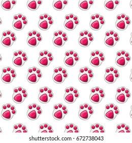 Cat footprint isolated