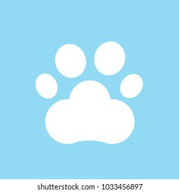Cat footprint. Vector file. Cat / dog paw.