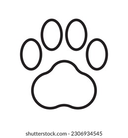 cat footprints icon vector template illustration logo design