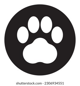 cat footprints icon vector template illustration logo design