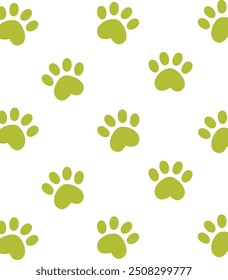 Ilustración vectorial de patrón de huellas de gato