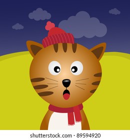 Cat in the forest