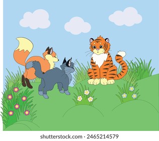 el gato y el zorro vinieron al tigre