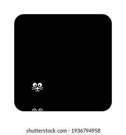 cat frame on white background