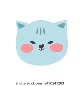 Katze mit lustigem Gesicht. Vektorgrafik