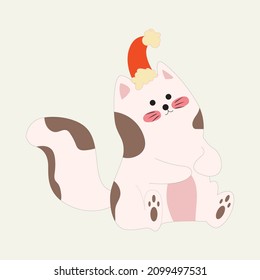cat funny and happy time vector