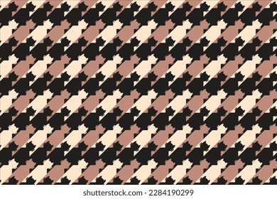 cat and funny houndstooth pattern vector in colorful Seamless cat tooth graphic vector for dress, jacket, skirt, and other fashion textile prints.