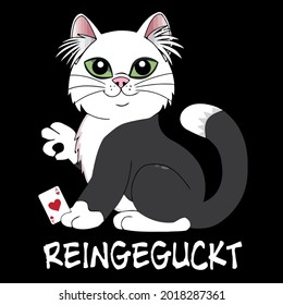 cat funny cat joke gift design vector illustration for use in design and print poster canvas