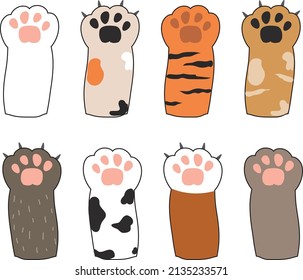 Cat Funny Paw Clipart Vector Stock Vector (Royalty Free) 2135233571 ...