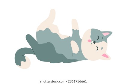 Cat In Funny Pose Vector Illustration