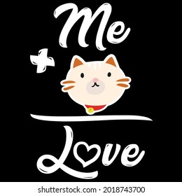 cat funny vector lover dessign