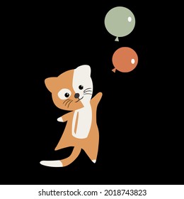 cat funny vector lover dessign