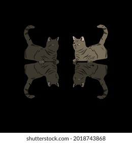 cat funny vector lover dessign
