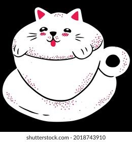 cat funny vector lover dessign