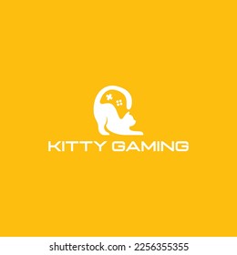 Cat game studio logo icon