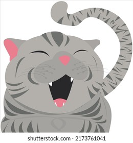 Cat Garong Moaning cute vector