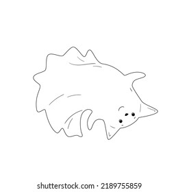Cat Ghost Character. Cute Kittens Spirit Playing. Typical Cat. Halloween Symbol. Doodle Style, Isolated on White Background, Cartoon, Clip Art.