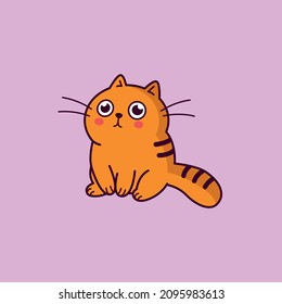 cat ginger kitten cute illustration