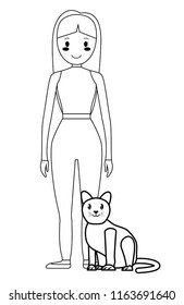 cat and girl design