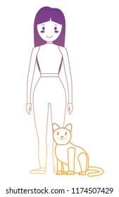 cat and girl design