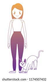 cat and girl design