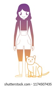 cat and girl design