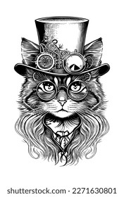 Cat in Glass Hat Logo is a charming and playful choice for businesses or organizations looking to add a touch of elegance to their brand identity