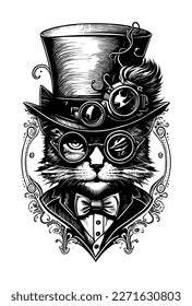 Cat in Glass Hat Logo ist eine charmante und spielerische Wahl für Unternehmen oder Organisationen, die ihrer Markenidentität einen Hauch von Eleganz verleihen möchten