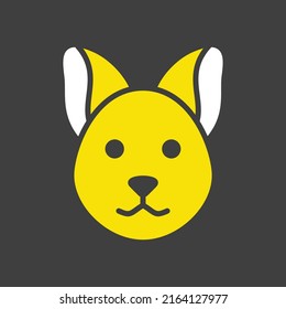 Cat glyph icon isolated on the black. Farm animal vector illustration. Agriculture sign. Graph symbol for your web site design, logo, app, UI. EPS10.