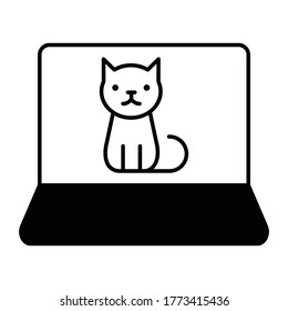 
Icono vectorial Estilo Glifo de Gato que puede modificar o editar fácilmente
