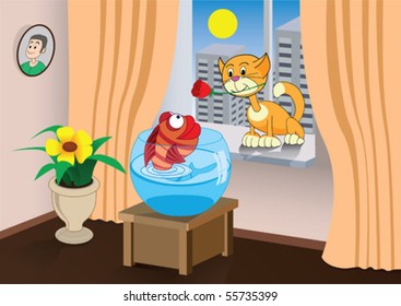 Cat and gold
