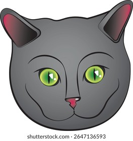 Cat graphic 2D face muzzle sticker cat shiny cat eyes