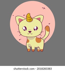 cat graphic caticorn cat clipart wo sport art best design vector illustration for use in design and print poster canvas