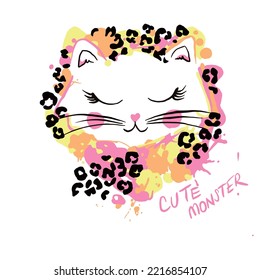 Cat graphic design, kids and more