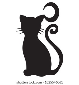 cat graphic design vector illustration, icon, art tattoo sketch, logo, use in print, hand draw