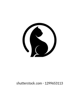 Cat graphic logo vector, silhouette of cat, vector icons.
