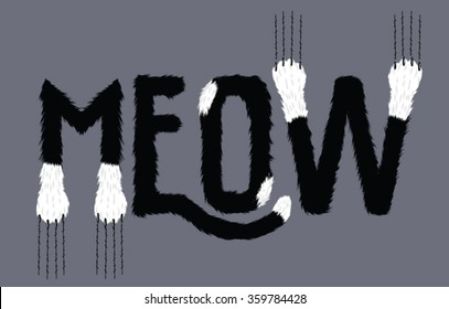 cat graphic for t-shirt.illustration typography