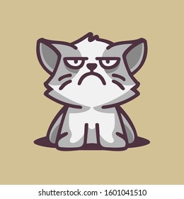 cat gray black illustration vector